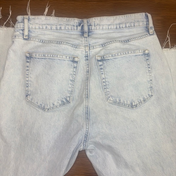 LOFT High Waist Kick Crop Distressed Hem Jeans - Picture 2 of 8